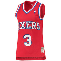 Allen Iverson Philadelphia 76ers Women's 2002/03 Hardwood Classics Swingman Jersey - Red | Mitchell & Ness outlet