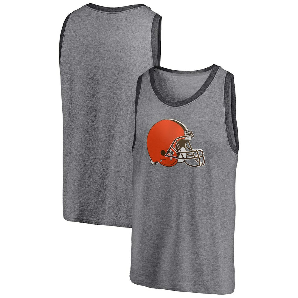 Cleveland Browns Famous Tri-Blend Tank Top - Heathered Gray/Heathered Charcoal discount