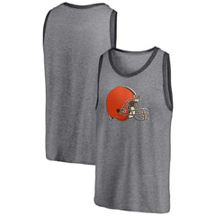 Cleveland Browns Famous Tri-Blend Tank Top - Heathered Gray/Heathered Charcoal discount