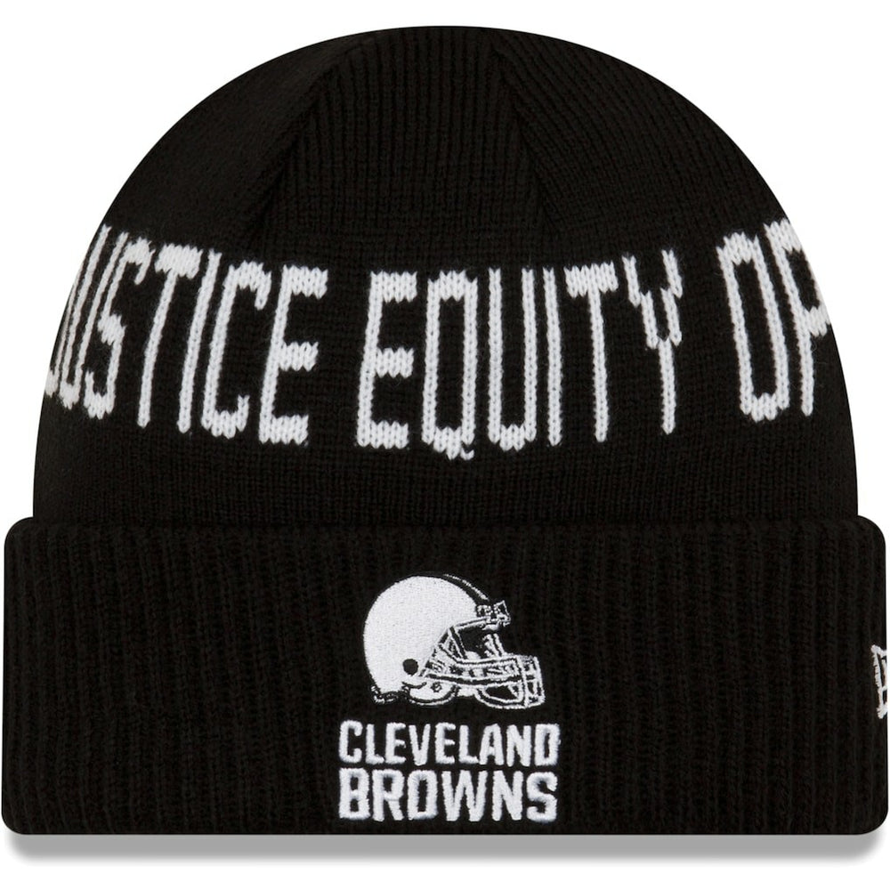 Cleveland Browns New Era Team Social Justice Cuffed Knit Hat - Black on sale
