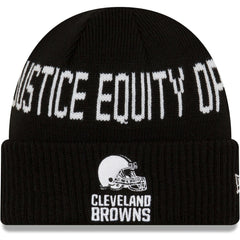Cleveland Browns New Era Team Social Justice Cuffed Knit Hat - Black on sale