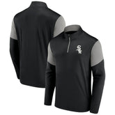Chicago White Sox Primary Logo Quarter-Zip Top - Black/Gray