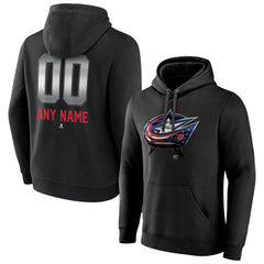 Columbus Blue Jackets Personalized Midnight Mascot Logo Pullover Hoodie Black