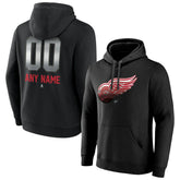 Detroit Red Wings Personalized Midnight Mascot Logo Pullover Hoodie Black