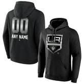 Los Angeles Kings Personalized Midnight Mascot Logo Pullover Hoodie Black