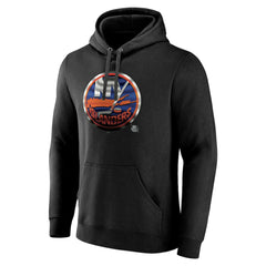 New York Islanders Personalized Midnight Mascot Logo Pullover Hoodie Black