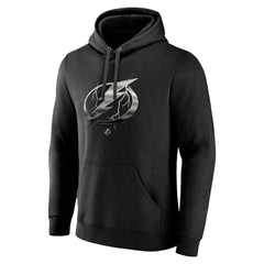 Tampa Bay Lightning Personalized Midnight Mascot Logo Pullover Hoodie Black