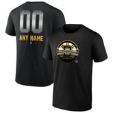 Boston Bruins Personalized Midnight Mascot Logo T-Shirt Black