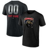 Florida Panthers Personalized Midnight Mascot Logo T-Shirt Black