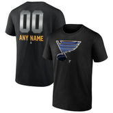 St. Louis Blues Personalized Midnight Mascot Logo T-Shirt Black