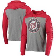 Washington Nationals Franklin Wooster Pullover Hoodie - Heathered Gray/Red | 47 brand
