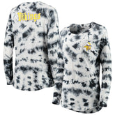 Minnesota Vikings New Era Women's Tie-Dye Long Sleeve T-Shirt - Black outlet