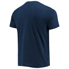 Atlanta Braves Homage Hand-Drawn Logo Tri-Blend T-Shirt - Navy