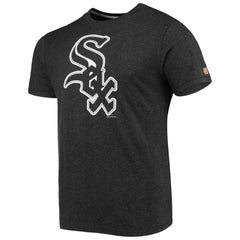 Chicago White Sox Homage Hand-Drawn Logo Tri-Blend T-Shirt - Heather Black