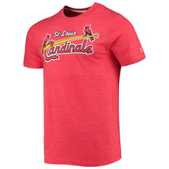 St. Louis Cardinals Homage Hand-Drawn Logo Tri-Blend T-Shirt - Heather Red