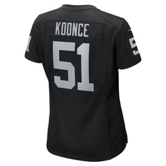 Malcolm Koonce Las Vegas Raiders Women's Game Jersey - Black | Nike online