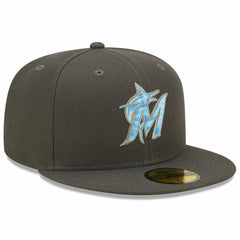 Miami Marlins 2022 Father's Day On-Field 59FIFTY Fitted Hat - Graphite | New Era