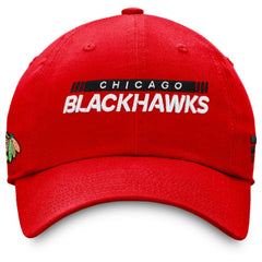 Chicago Blackhawks Fanatics Authentic Pro Rink Adjustable Hat Red