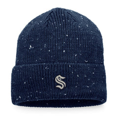 Seattle Kraken Fanatics Authentic Pro Rink Pinnacle Cuffed Knit Hat Deep Sea Blue