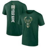 Milwaukee Bucks Personalized Playmaker Team T-Shirt - Hunter Green outlet
