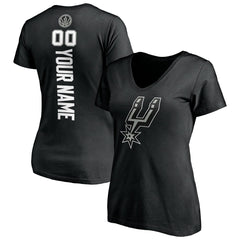 San Antonio Spurs Women's Personalized Playmaker Team V-Neck T-Shirt - Black shop