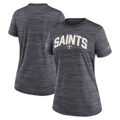 New Orleans Saints Women's Sideline Velocity Lockup Performance T-Shirt - Black | Nike for sale