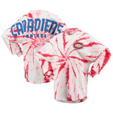 Montreal Canadiens Women's Spiral Tie-Dye Long Sleeve T-Shirt Red