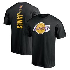 LeBron James Los Angeles Lakers #6 Playmaker Name & Number T-Shirt - Black online