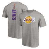 LeBron James Los Angeles Lakers #6 Playmaker Name & Number T-Shirt - Heathered Gray on sale