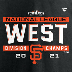 San Francisco Giants 2021 NL West Division Champions Locker Room T-Shirt - Black