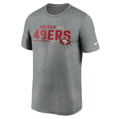 San Francisco 49ers Legend Team Shoutout Performance T-Shirt - Heather Gray | Nike cheap