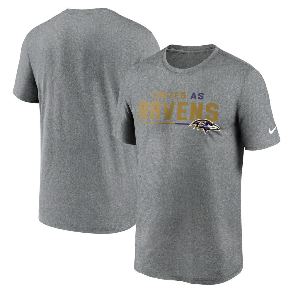Baltimore Ravens Legend Team Shoutout Performance T-Shirt - Heather Gray | Nike cheap