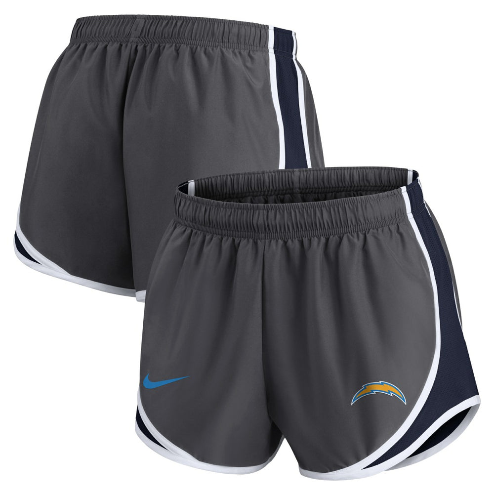 Los Angeles Chargers Women's Team Logo Performance Tempo Shorts - Charcoal | Nike online