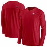 Tampa Bay Buccaneers Sideline Coach Chevron Lock Up Long Sleeve V-Neck Performance T-Shirt - Red | Nike discount