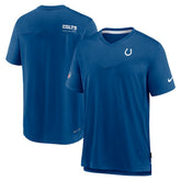 Indianapolis Colts Sideline Coach Chevron Lock Up Logo V-Neck Performance T-Shirt - Royal | Nike discount