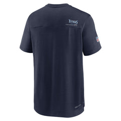 Tennessee Titans Sideline Coach Chevron Lock Up Logo V-Neck Performance T-Shirt - Navy | Nike online