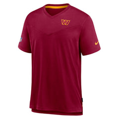 Washington Commanders Sideline Coach Chevron Lock Up Logo V-Neck Performance T-Shirt - Burgundy | Nike sale