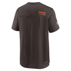 Cleveland Browns Sideline Coach Chevron Lock Up Logo V-Neck Performance T-Shirt - Brown | Nike on sale