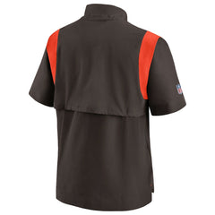 Cleveland Browns Sideline Coaches Chevron Lockup Pullover Top - Brown | Nike cheap