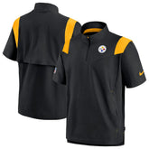 Pittsburgh Steelers Sideline Coaches Chevron Lockup Pullover Top - Black | Nike sale