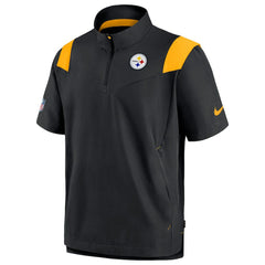 Pittsburgh Steelers Sideline Coaches Chevron Lockup Pullover Top - Black | Nike sale