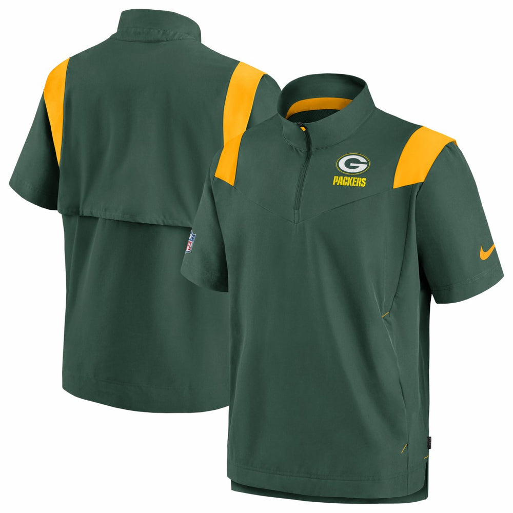 Green Bay Packers Sideline Coaches Chevron Lockup Pullover Top - Kelly Green | Nike sale