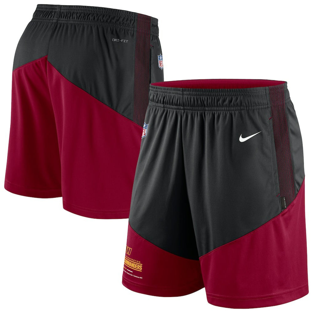 Washington Commanders Sideline Primary Lockup Performance Shorts - Black/Burgundy | Nike sale