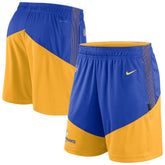 Los Angeles Rams Sideline Primary Lockup Performance Shorts - Royal/Gold | Nike sale