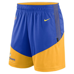 Los Angeles Rams Sideline Primary Lockup Performance Shorts - Royal/Gold | Nike sale