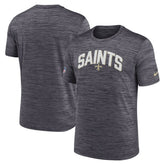 New Orleans Saints Sideline Velocity Athletic Stack Performance T-Shirt - Black | Nike for sale