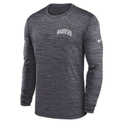 Las Vegas Raiders Sideline Velocity Athletic Stack Performance Long Sleeve T-Shirt - Charcoal | Nike online
