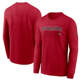 Tampa Bay Buccaneers Sideline Infograph Lock Up Performance Long Sleeve T-Shirt - Red | Nike on sale
