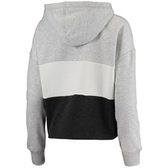 Brooklyn Nets '47 Women's Lizzy Cutoff Pullover Hoodie - Heathered Gray/Heathered Black | 47 brand on sale
