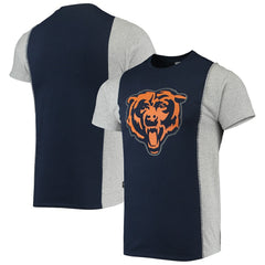 Chicago Bears Refried Apparel Sustainable Split T-Shirt - Navy/Heathered Gray for sale
